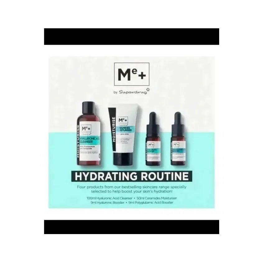 Superdrug Me+ drėkinimo rutina su 4 priemonėmis